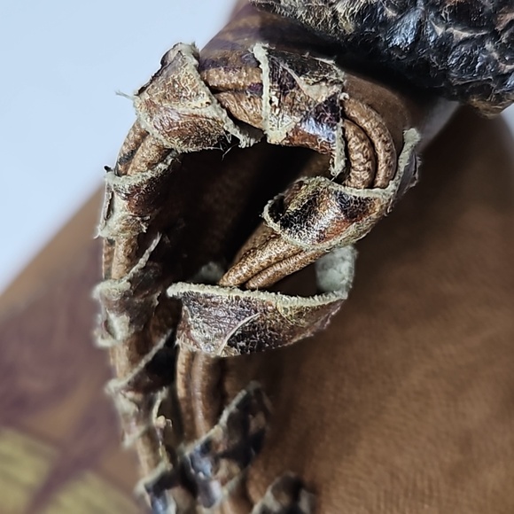 Zandra Rhodes Brown Faux Leather Handbag - Picture 10 of 11